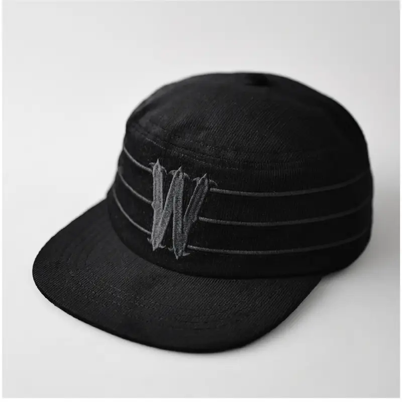 Black Unisex Cap with Letter W Design - Image 6