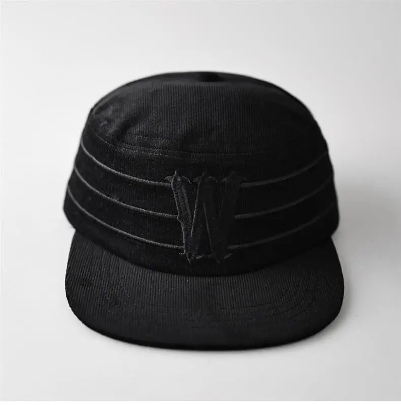 Black Unisex Cap with Letter W Design — feature 2
