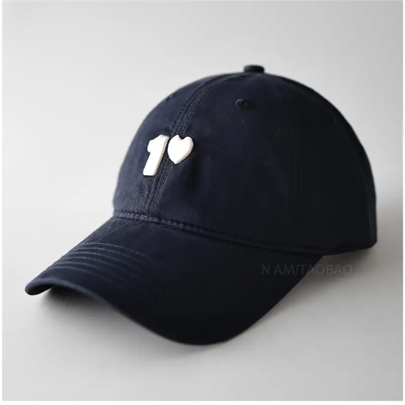 3D Heart Cap Black Unisex Baseball Cap - Image 8