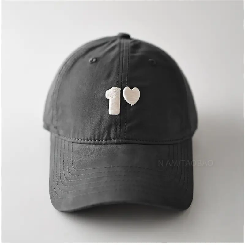 3D Heart Cap Black Unisex Baseball Cap - Image 9