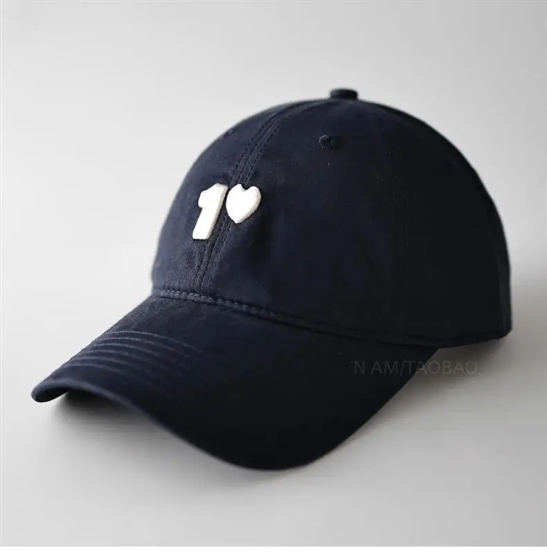 3D Heart Cap Black Unisex Baseball Cap — feature 1