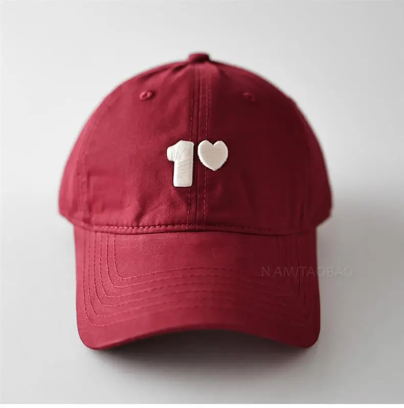 3D Heart Cap Black Unisex Baseball Cap — feature 11