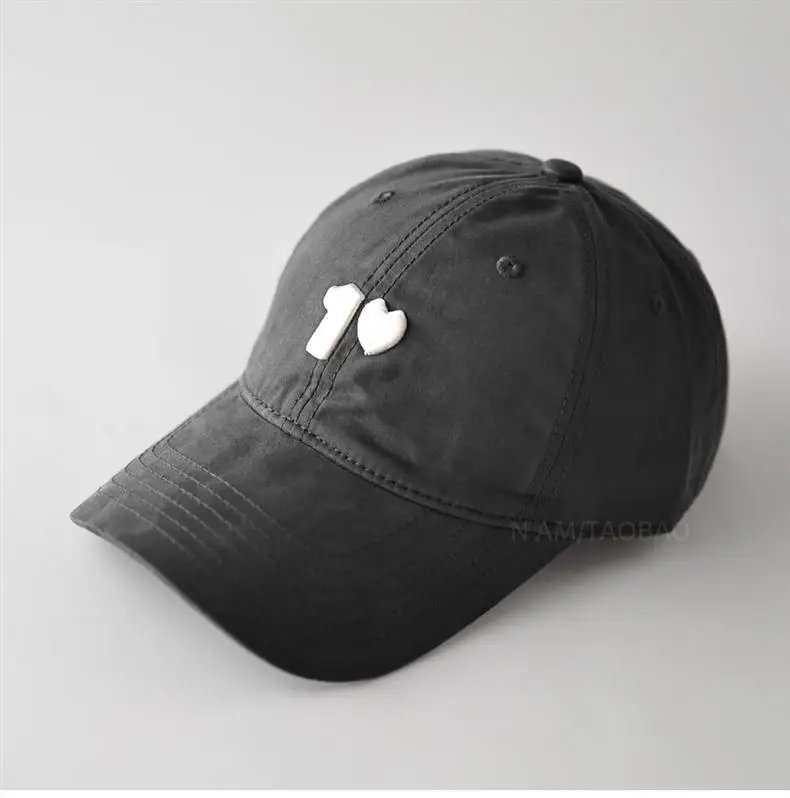 3D Heart Cap Black Unisex Baseball Cap — feature 12