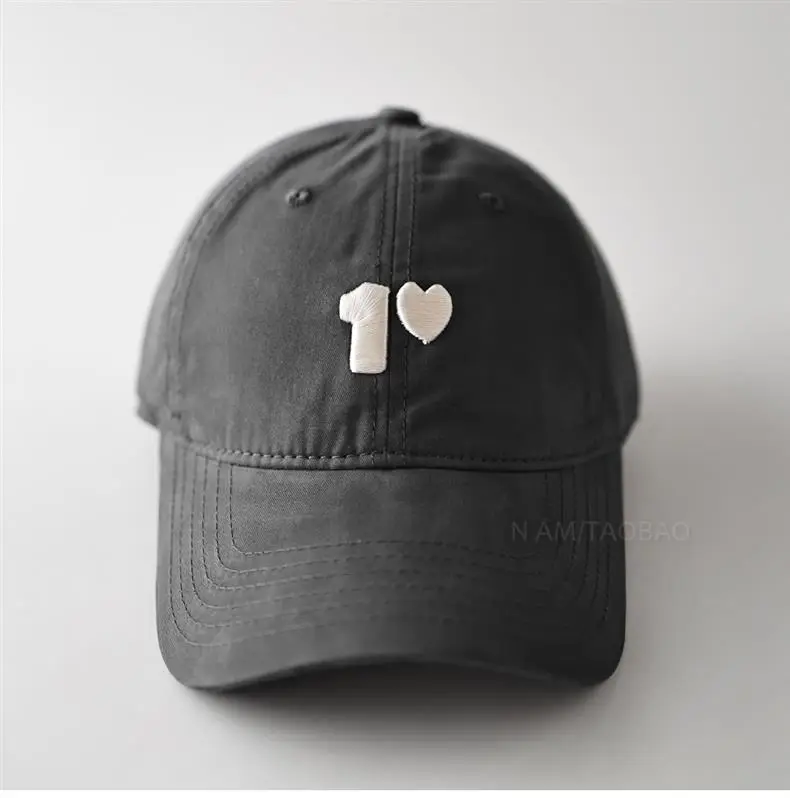 3D Heart Cap Black Unisex Baseball Cap — feature 4