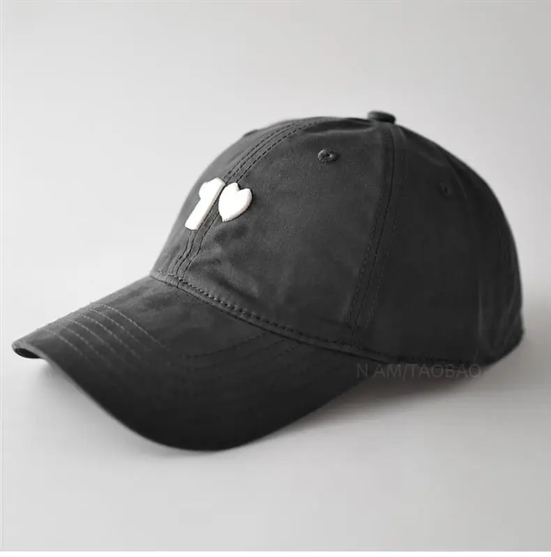 3D Heart Cap Black Unisex Baseball Cap — feature 7