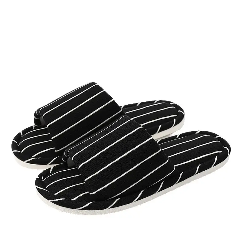 Four Seasons Linen Slippers Women's Indoor Home Household Breathable Sweat-Absorbent Silent Cotton and Linen Slippers Men's Wholesale - Image 8