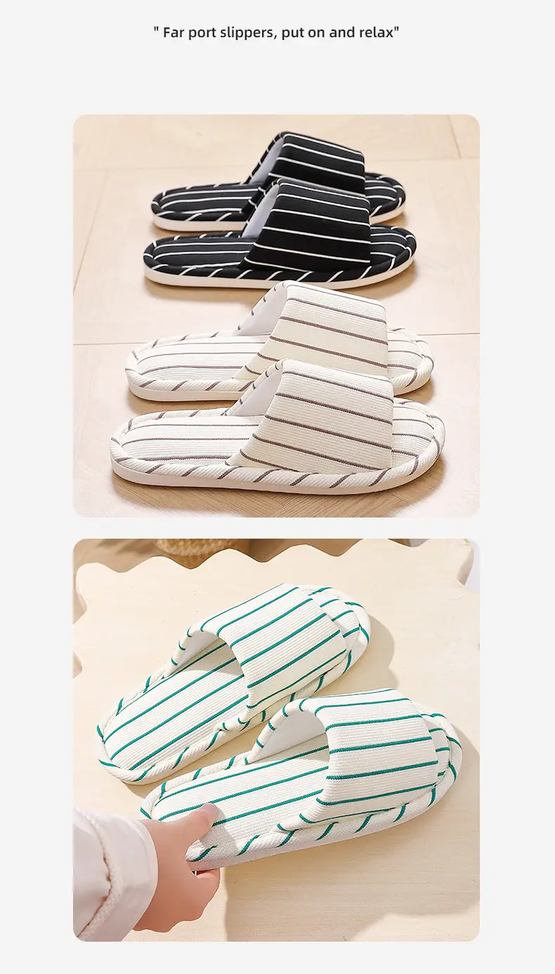 Four Seasons Linen Slippers Women's Indoor Home Household Breathable Sweat-Absorbent Silent Cotton and Linen Slippers Men's Wholesale — feature 13