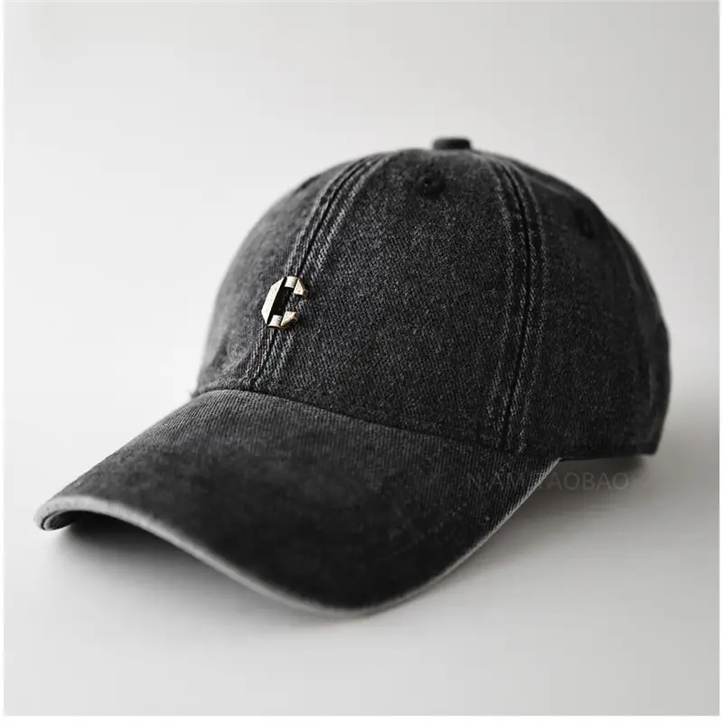 Vintage Distressed Metal C Logo Baseball Cap Unisex Sunshade - Image 9