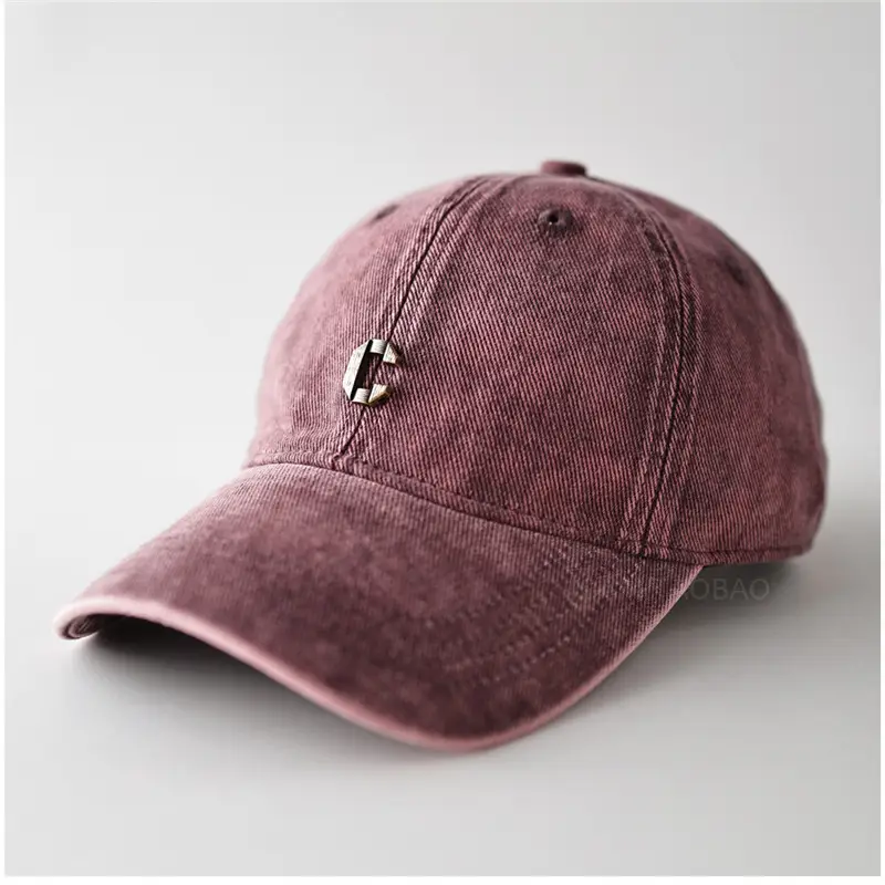 Vintage Distressed Metal C Logo Baseball Cap Unisex Sunshade - Image 11