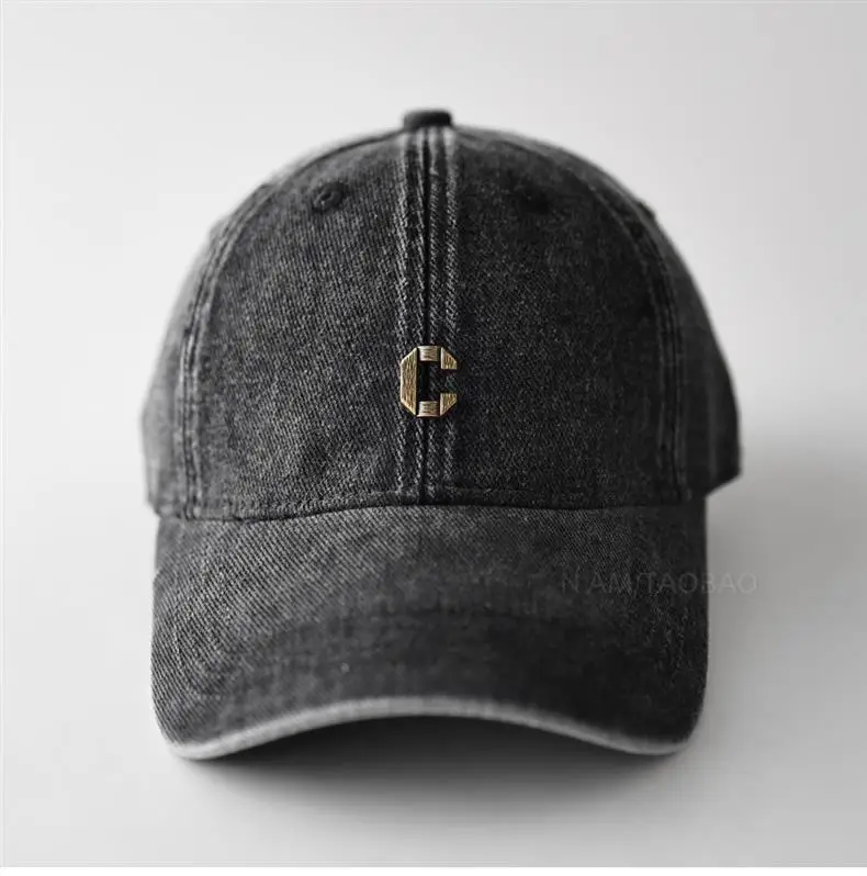 Vintage Distressed Metal C Logo Baseball Cap Unisex Sunshade — feature 17