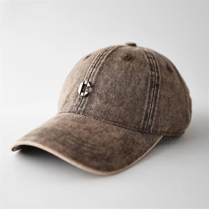 Vintage Distressed Metal C Logo Baseball Cap Unisex Sunshade — feature 3