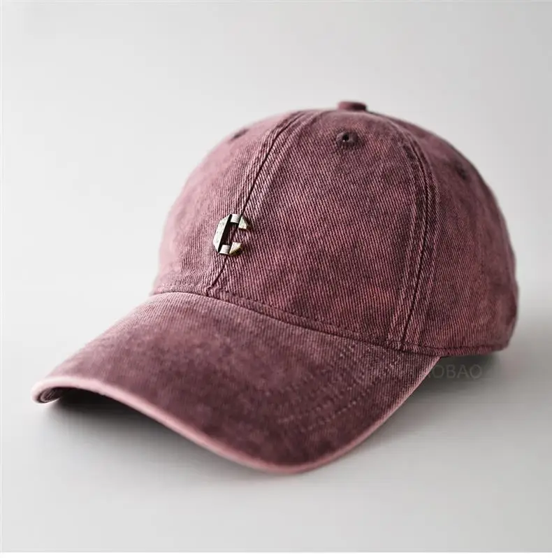 Vintage Distressed Metal C Logo Baseball Cap Unisex Sunshade — feature 5
