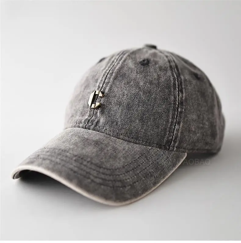 Vintage Distressed Metal C Logo Baseball Cap Unisex Sunshade — feature 6