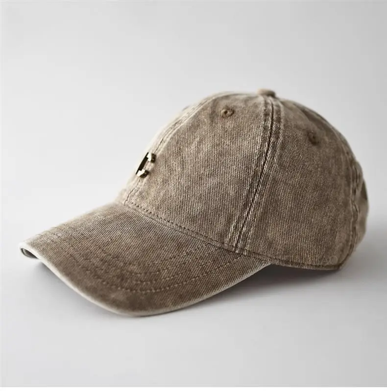 Vintage Distressed Metal C Logo Baseball Cap Unisex Sunshade — feature 7