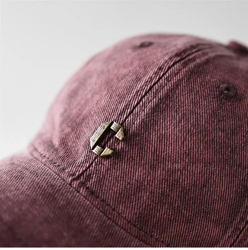 Vintage Distressed Metal C Logo Baseball Cap Unisex Sunshade — feature 8