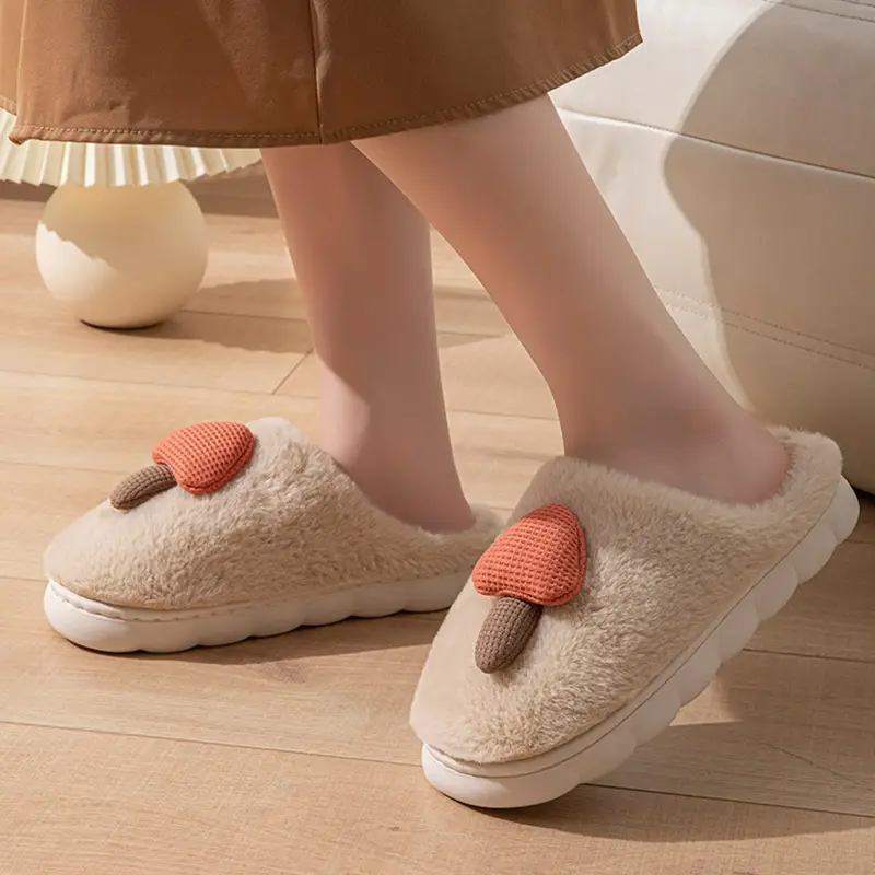 Cotton Slippers for Home Autumn and Winter Thick-Soled Non-Slip Eva Plush Warm Slippers for Outer Wear Simple and Versatile Cotton Shoes with High-End Feel - Image 8