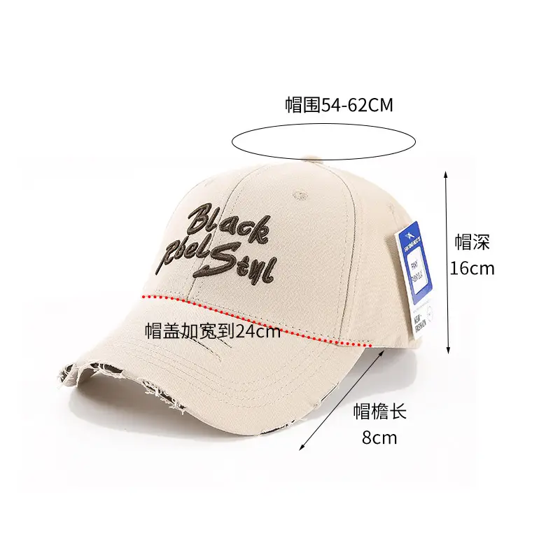 Black Embroidered Women's Cap Spring Autumn Fashion
