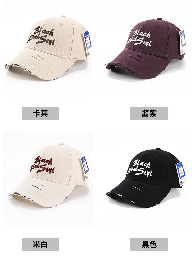 Black Embroidered Women's Cap Spring Autumn Fashion — feature 11