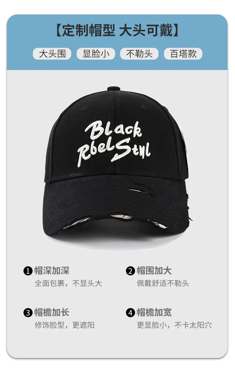 Black Embroidered Women's Cap Spring Autumn Fashion — feature 2