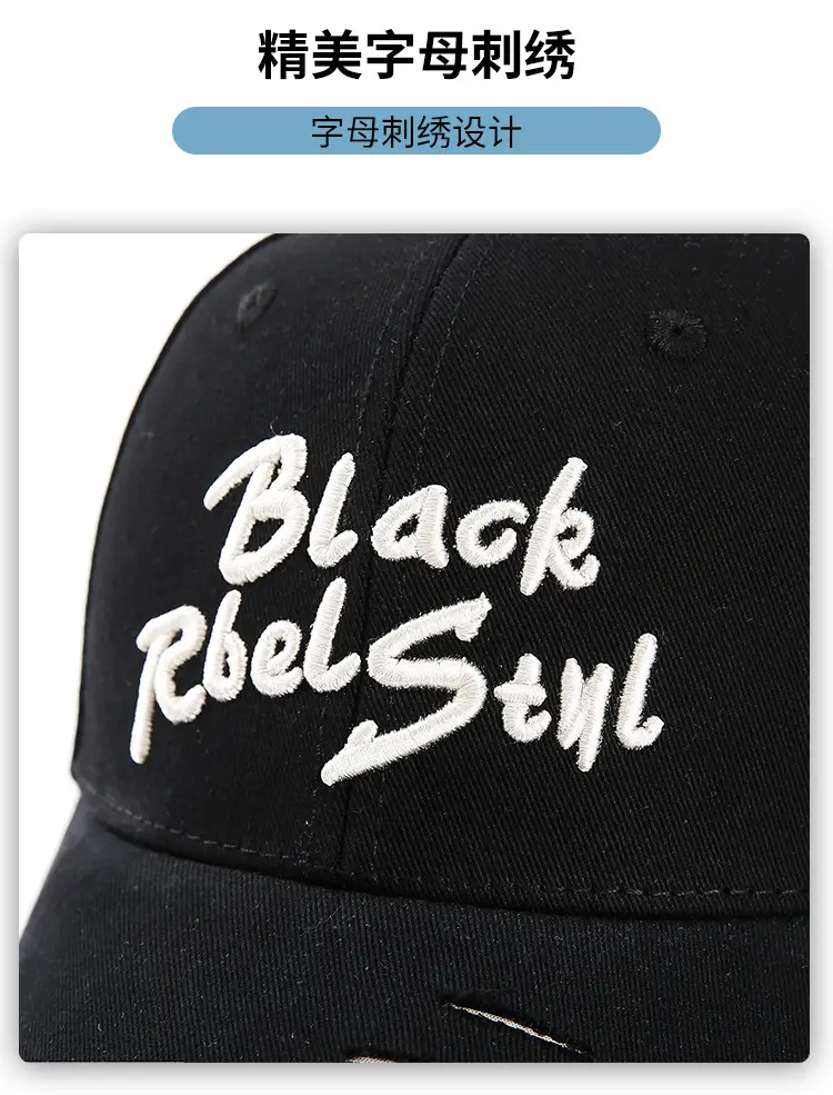 Black Embroidered Women's Cap Spring Autumn Fashion — feature 5