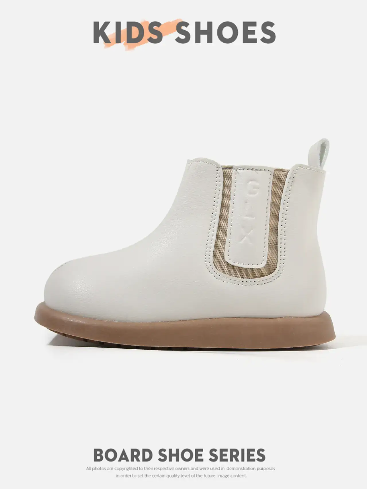 Kids Leather Boots White Small Soft Sole — feature 6