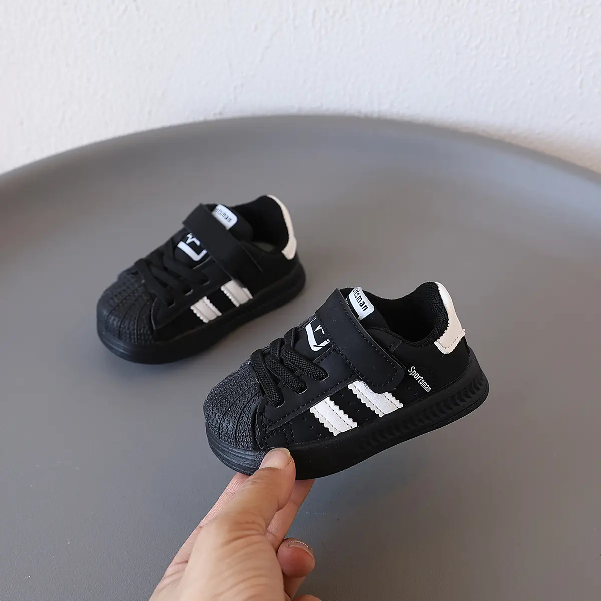 Black Classic Toddler Shoes Lightweight Sports
