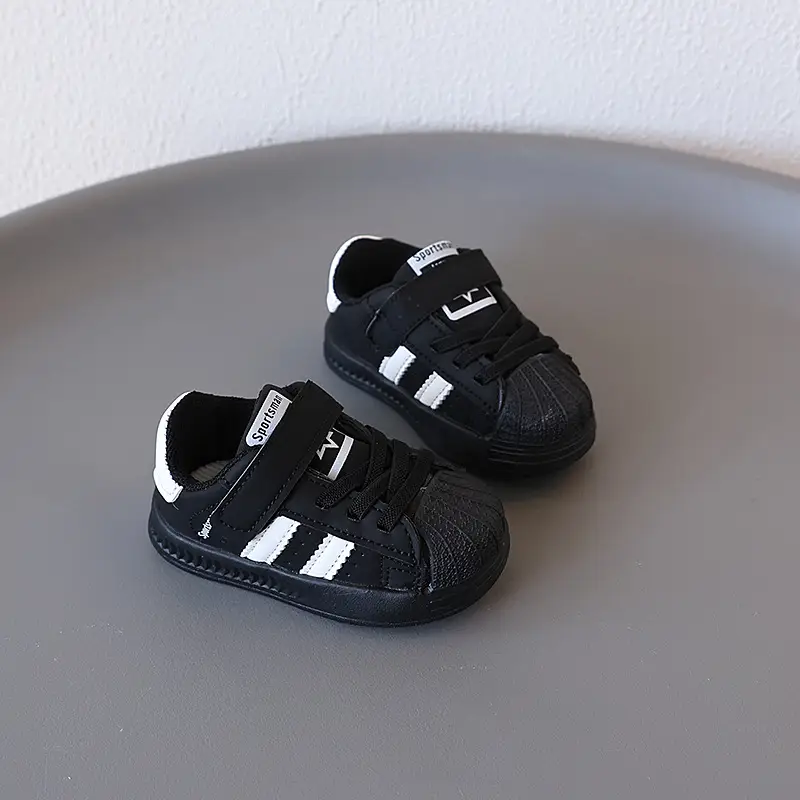Black Classic Toddler Shoes Lightweight Sports
