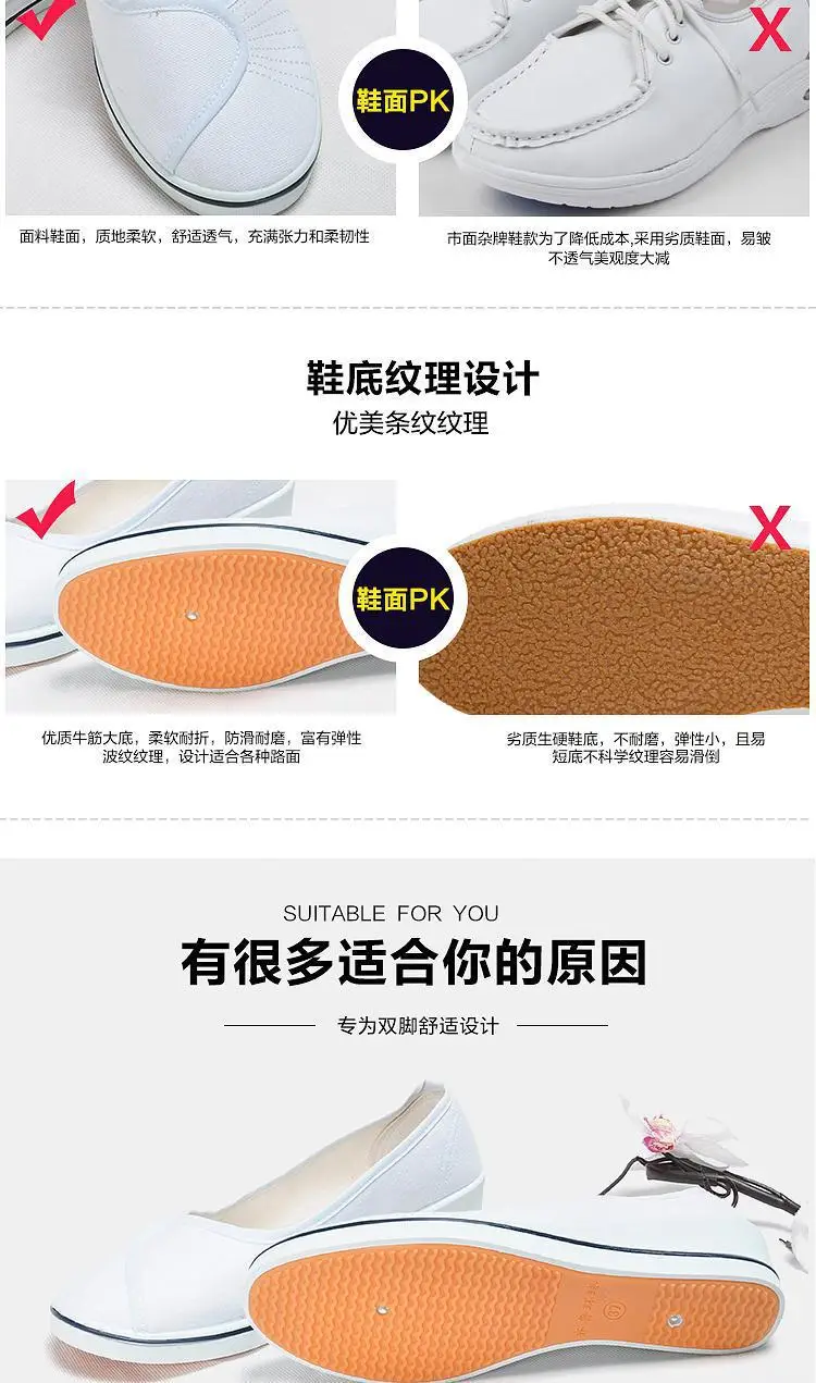 Women White Wedge Heels Soft Sole Autumn Winter — feature 3