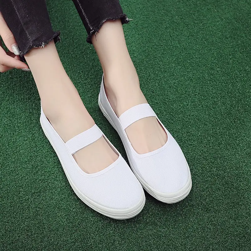 Women White Wedge Heels Soft Sole Autumn Winter - Image 6