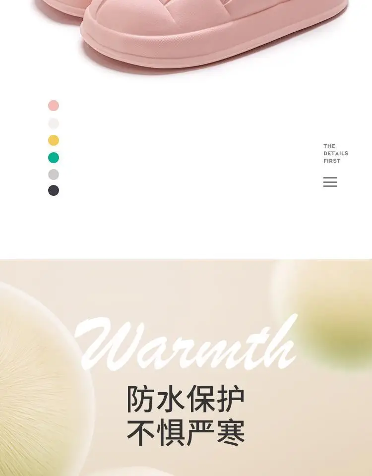 Waterproof Cotton Slippers for Women for Winter Outer Wear 2025 New Style Home Non-Slip Cute Bag Heel Warm Fleece-Lined Cotton Shoes for Men — feature 6