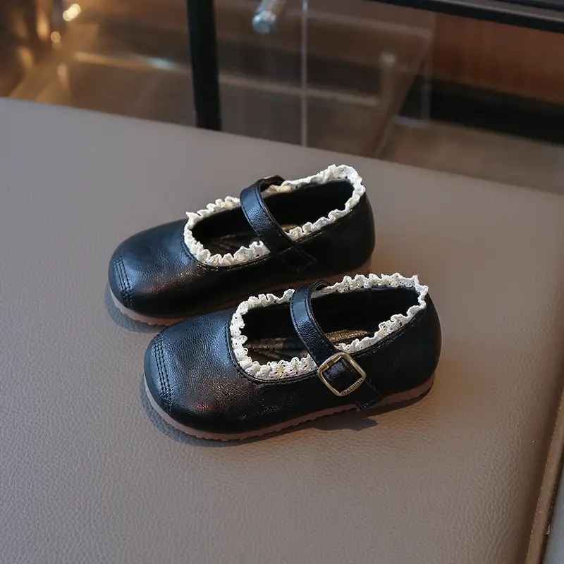 Korean Style Girls Leather Lace Shoes Autumn 2025