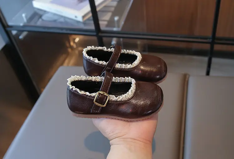 Korean Style Girls Leather Lace Shoes Autumn 2025 — feature 13