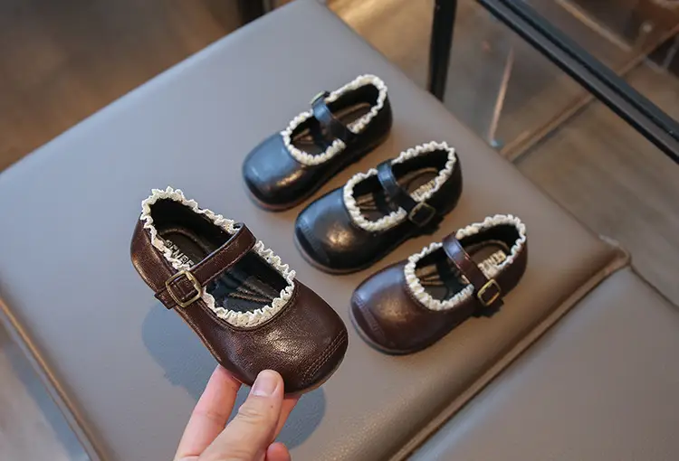 Korean Style Girls Leather Lace Shoes Autumn 2025 — feature 4