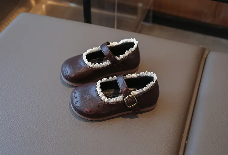 Korean Style Girls Leather Lace Shoes Autumn 2025 — feature 9