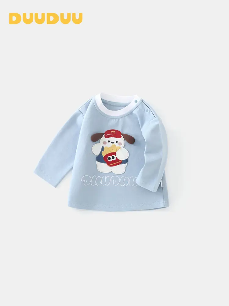 Duuduu Baby Long Sleeve T-Shirt Light Blue Kidsren