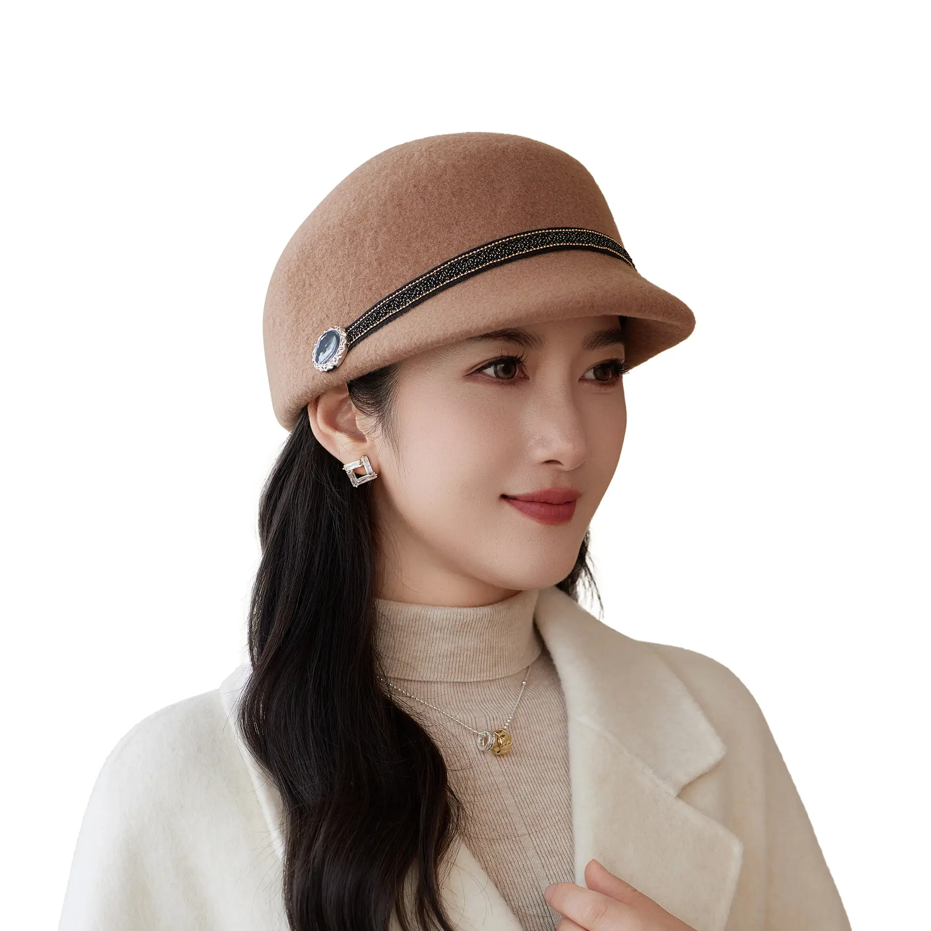 New Woolen Peaked Hat for Women Middle Age Elderly - Image 11