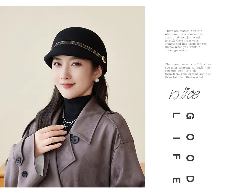 New Woolen Peaked Hat for Women Middle Age Elderly — feature 15