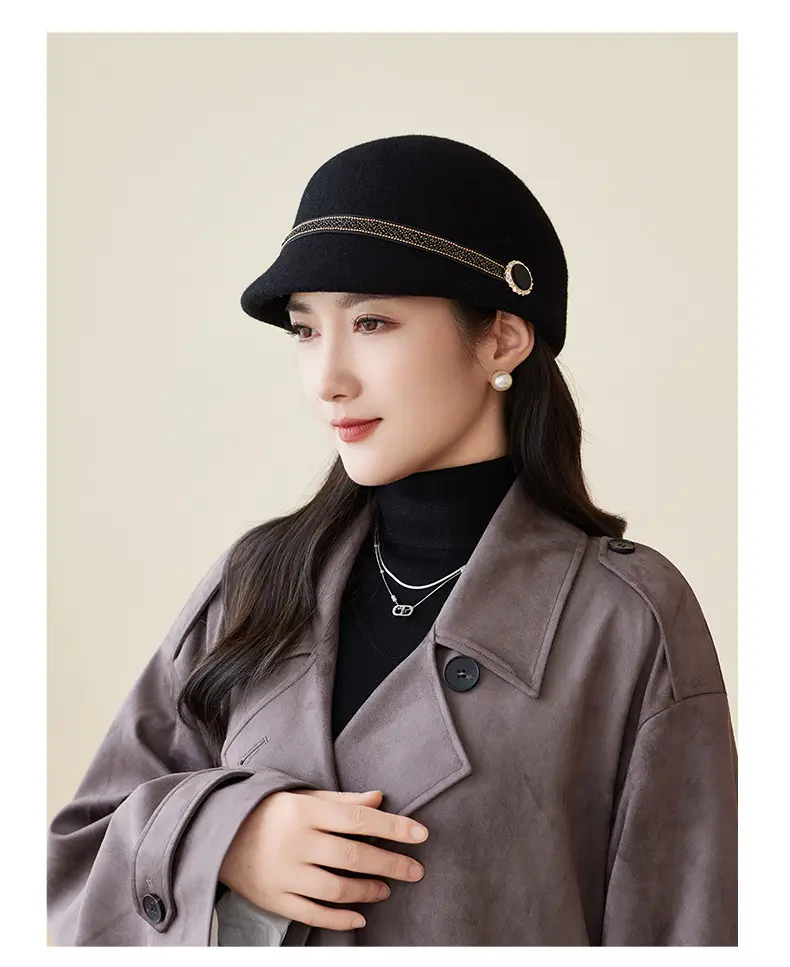 New Woolen Peaked Hat for Women Middle Age Elderly — feature 17