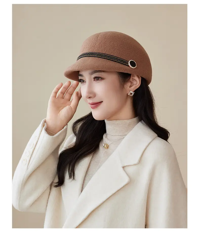 New Woolen Peaked Hat for Women Middle Age Elderly — feature 19