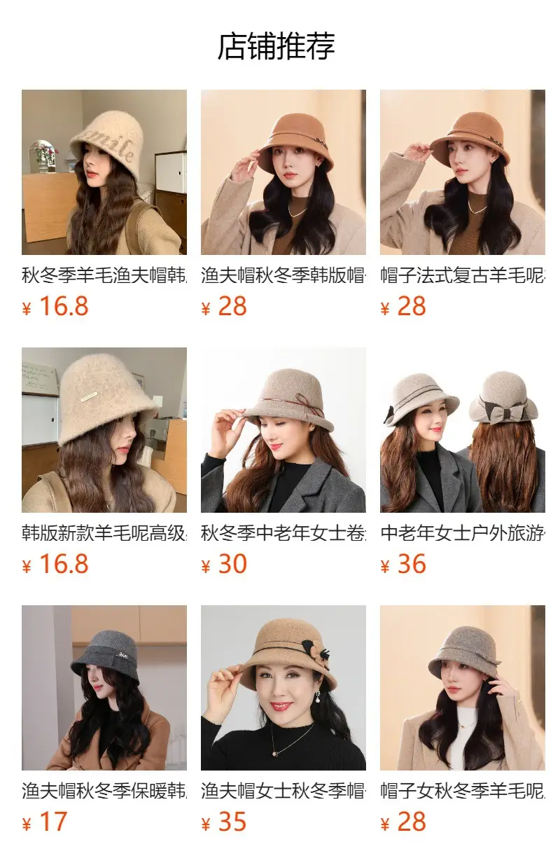 New Woolen Peaked Hat for Women Middle Age Elderly — feature 2