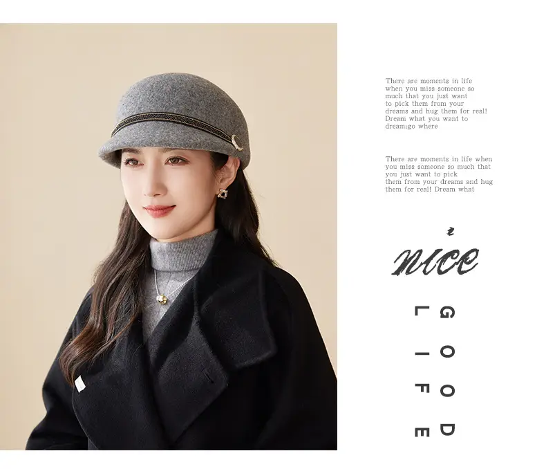 New Woolen Peaked Hat for Women Middle Age Elderly — feature 20