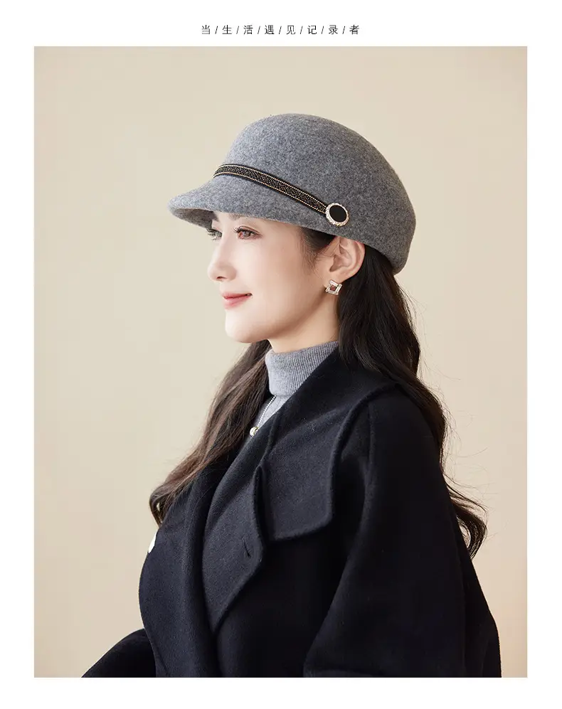 New Woolen Peaked Hat for Women Middle Age Elderly — feature 22