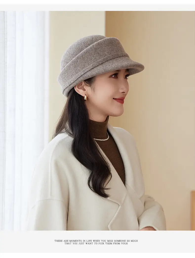 Women Woolen Duck Tonge Hat Red Autumn Winter — feature 11