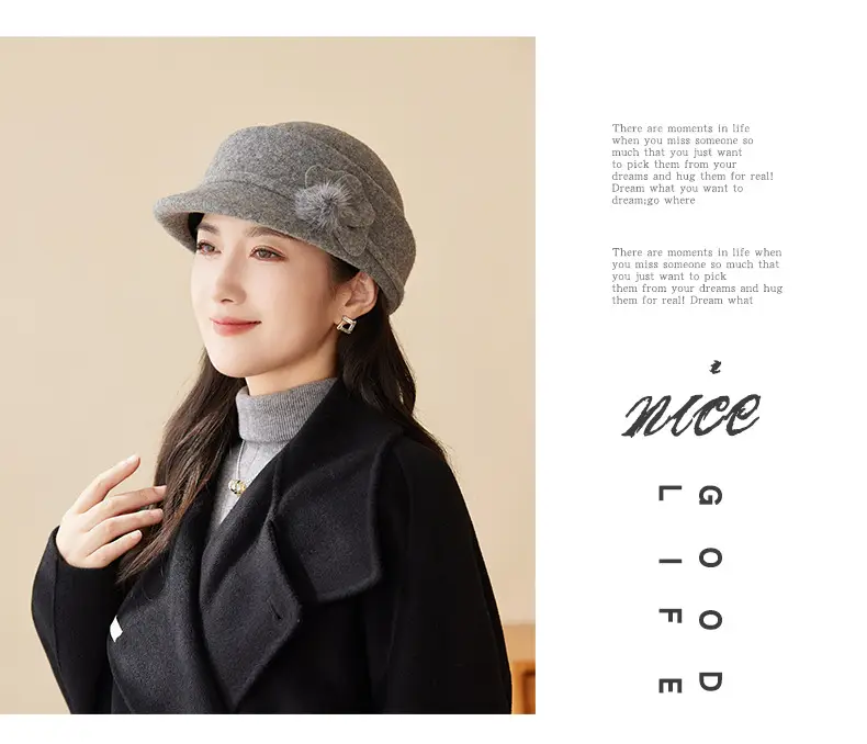 Women Woolen Duck Tonge Hat Red Autumn Winter — feature 20