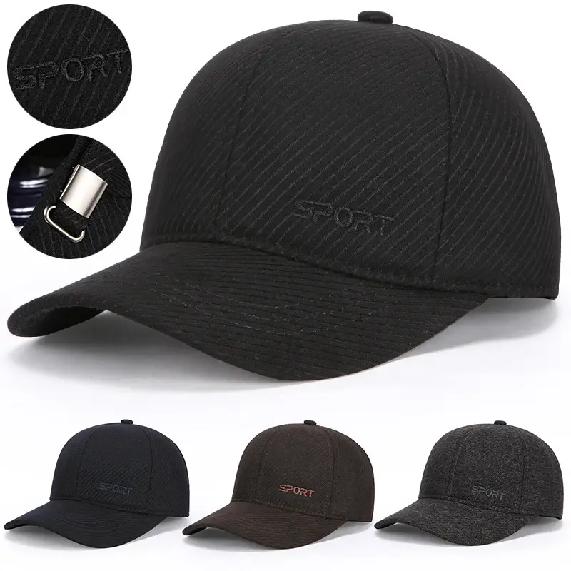 Men's Black Baseball Cap with "SPORT" Logo - Image 5