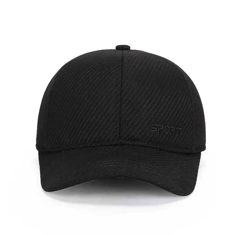 Men's Black Baseball Cap with "SPORT" Logo - Image 6