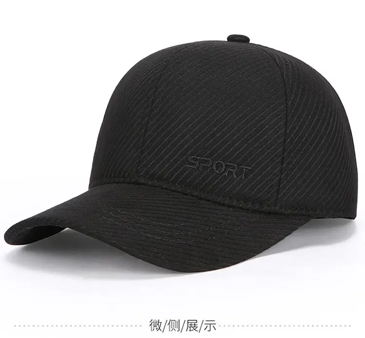 Men's Black Baseball Cap with "SPORT" Logo — feature 6