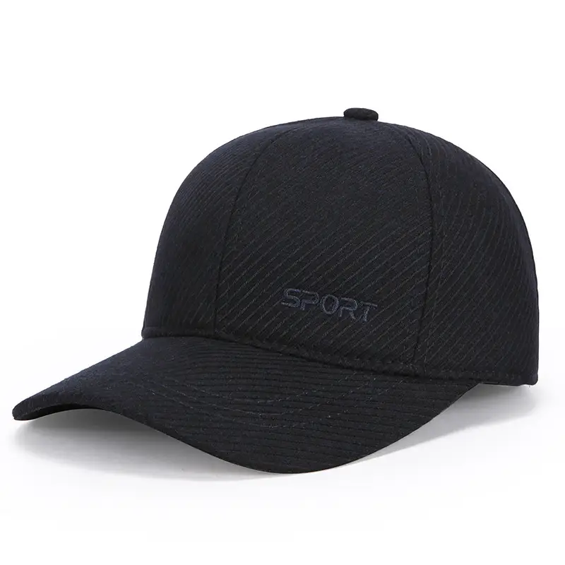 Men's Black Baseball Cap with "SPORT" Logo - Image 2