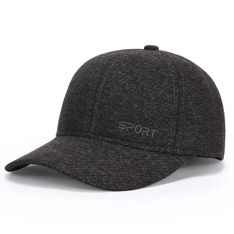 Men's Black Baseball Cap with "SPORT" Logo - Image 3