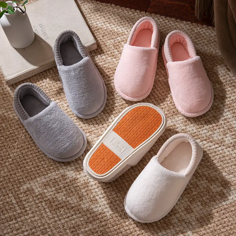 Cotton Slippers for Women, Autumn and Winter Indoor Home Plush Warm Soft-Soled Non-Slip Couple Floor Cotton Slippers for Men in Winter - Image 8